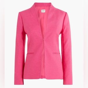 J Crew collarless linen blazer